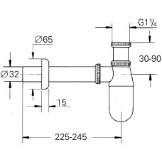 Сифон для раковины Grohe Others 28920000 хром, ø32