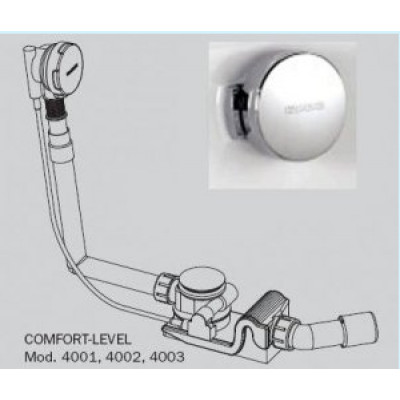 Слив-перелив Kaldewei Comfort-Level мод. 4002 арт. 6877.7051.0000 хром, удлинённый