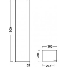 Шкаф-пенал Kerama Marazzi Buongiorno 150 белый BGN.150.1\WHT