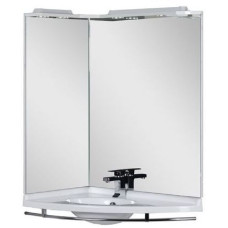 Зеркало Aquanet Корнер 80 угловое L/R + Карниз