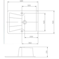 Мойка Акватон Монца арт. 1A716032MC270, терракотовая, 50*68*17,5 см