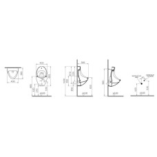 Писсуар Vitra Arkitekt арт. 4106B003-5291 с электронным сенсором