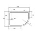Поддон душевой Cezares-SMC арт. TRAY-M-RH-120/90-550-35-W-L(-R)
