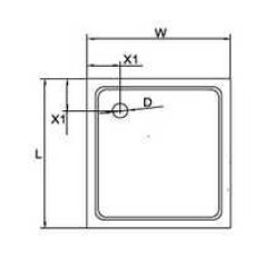 Поддон душевой Cezares-SMC арт. TRAY-M-A-90-35-W, 90*90*h3,5 см