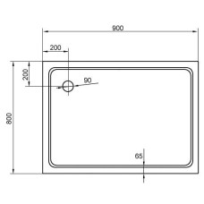 Поддон душевой Cezares SMC TRAY-M-AH-90/80-35-W