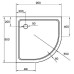 Поддон акриловый Cezares TRAY-A-R-95-550-15-W 95*95 мм