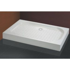 Поддон литой Cezares TRAY-S-AH-120/80-13-W, белый, с сифоном в комплекте
