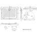 Поддон литой Cezares TRAY-S-AH-120/90-13-W, белый, с сифоном в комплекте