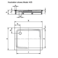 Поддон душевой Kaldewei Superplan мод. 405-2 anti-slip, 90*110*h12 cм