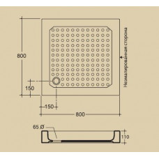 Поддон душевой Migliore ML.PDQ-28.050.BI, 80*80 см