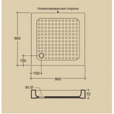 Поддон душевой Migliore ML.PDQ-28.380.BI, 90*90 см