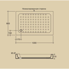 Поддон душевой Migliore ML.PDR-28.140.BI, 100*80 см