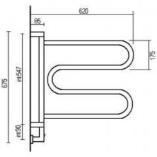 Полотенцесушитель электрический Margaroli Aria (Ария) 50x50SQBR