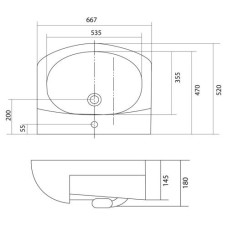 Раковина Акватон Аквамель 1WH110213 67 см