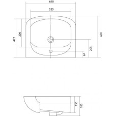 Раковина Акватон Акварель 1WH110195 60 см