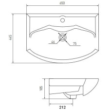 Раковина Акватон Смайл-65 1WH207782 65 см