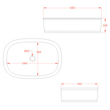 Раковина Artceram Azuley AZL002 65*45 см