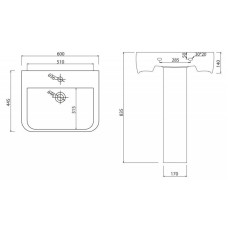 Раковина BelBagno Ardente-R BB0123L