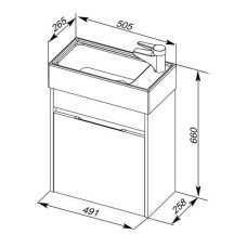 Раковина накладная BelBagno Mini 7045-KL