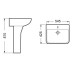 Раковина BelBagno Vitaro BB0125L, 54,5*42,5*87 см