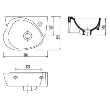 Рукомойник Creavit Cocuk CK035.000F0
