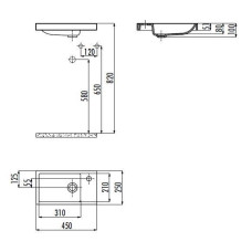 Раковина мебельная Creavit Elmas TP025(TP025.00000)