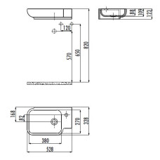 Раковина мебельная Creavit Elmas TP027(TP027.00000)