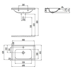 Раковина мебельная Creavit Ideal ID070(ID070.00000)