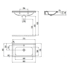 Раковина мебельная Creavit Ideal ID080(ID080.00000)