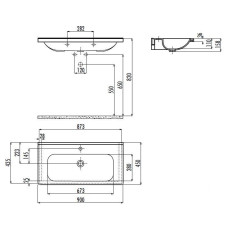 Раковина мебельная Creavit Ideal ID090(ID090.00000)