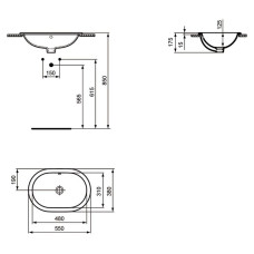 Раковина Ideal Standard CONNECT, арт.E504801, 55см