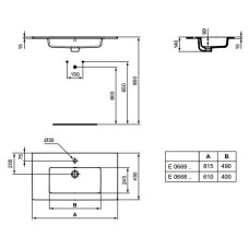 Раковина Ideal Standard Tempo E066801 61*45,5 см