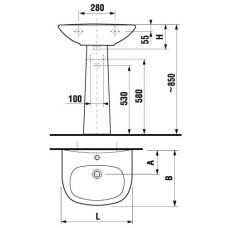 Раковина Jika Zeta 55*44 см