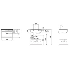 Раковина Laufen Living Square 8.1743.3.000.104.1