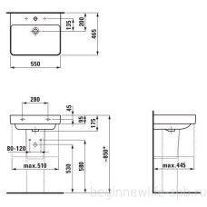 Раковина Laufen Pro S 8.1096.2.000.104.1