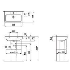 Раковина Laufen Pro A 8.1895.9.000.104.1 60*38 см