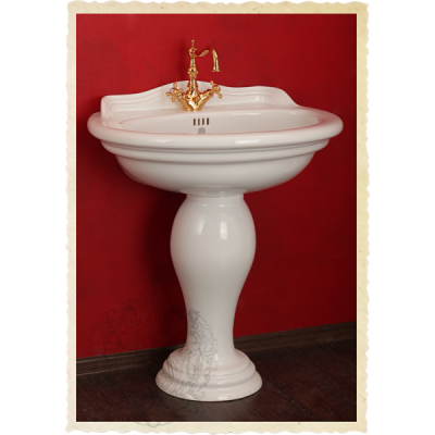 Раковина-тюльпан Migliore Milady ML.MLD-25.762D2/PL декор Platino