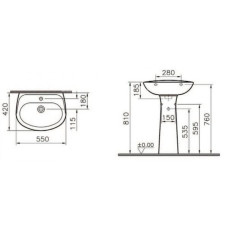 Раковина VITRA Normus 9600B003-7650