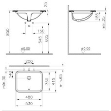 Раковина Vitra S 50 арт. 5339B003-0012