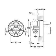 Встраиваемый механизм Grohe 33961000_SKL для ванны/душа