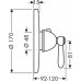 Термостат AXOR Carlton Highflow, арт. 17712000, наружняя часть