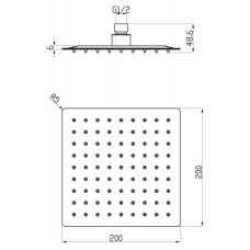 Верхний душ BelBagno Carin BB-SLD2C-200-CRM