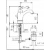 Смеситель Cezares Margot MARGOT-LSM1-A-02-Bi для раковины, бронза/белый