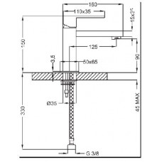 Смеситель Cezares Molveno MOLVENO-LSM1-01-Cr для раковины