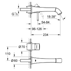 Смеситель Grohe Grandera 19930IG0 для раковины, хром/золото