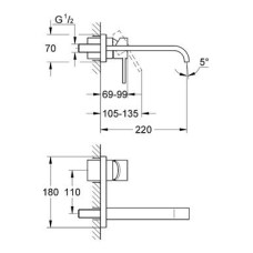 Смеситель Grohe Allure 19386000 для раковины, внешняя часть