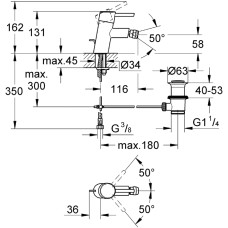 Смеситель Grohe Concetto New 32208 001 для биде, д/к