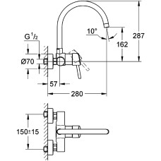 Смеситель Grohe Concetto New 32667 001 для кухни