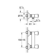 Смеситель Grohe Costa S 26317 001 для душа