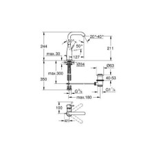 Смеситель для раковины Grohe Essence New 32628001 для раковины